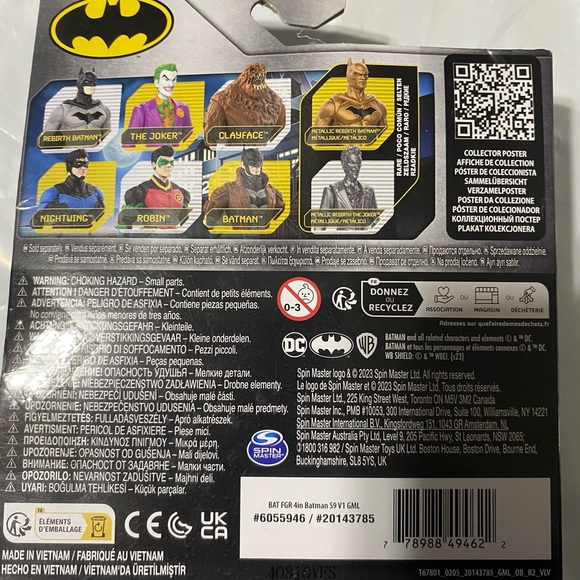 DC Batman Action Figure with Brown Coat and Gray Suit - Picture 5 of 7